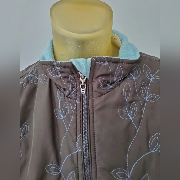 Eddie bauer- Embroidered Jacket Coat Fleece Lined  Women's Medium - Picture 2 of 12